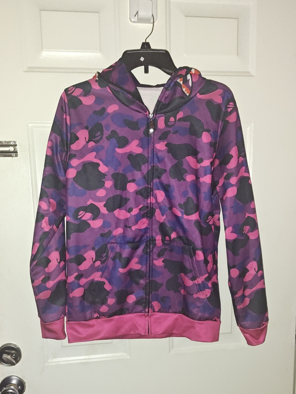 Converse Kids Hooded Zip Jacket in Purple & Pink Camo